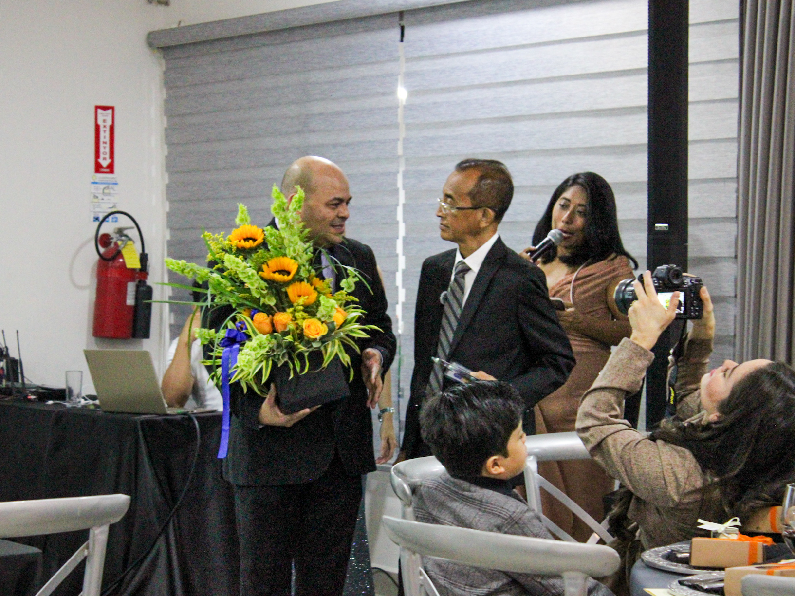 Entrega de arreglo floral